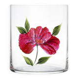 Gobelet en cristal coquelicot