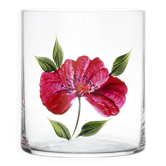 Gobelet en cristal coquelicot
