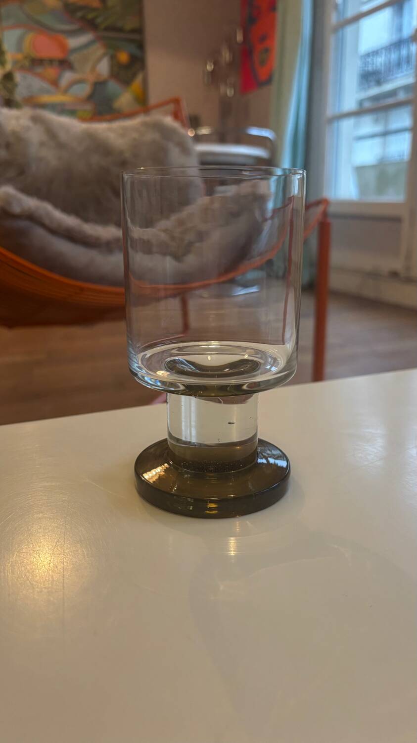 Lot de 18 verres en cristal vintage années 70