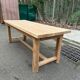 Renovated 19th-century solid oak extendable farmhouse dining table 200cm