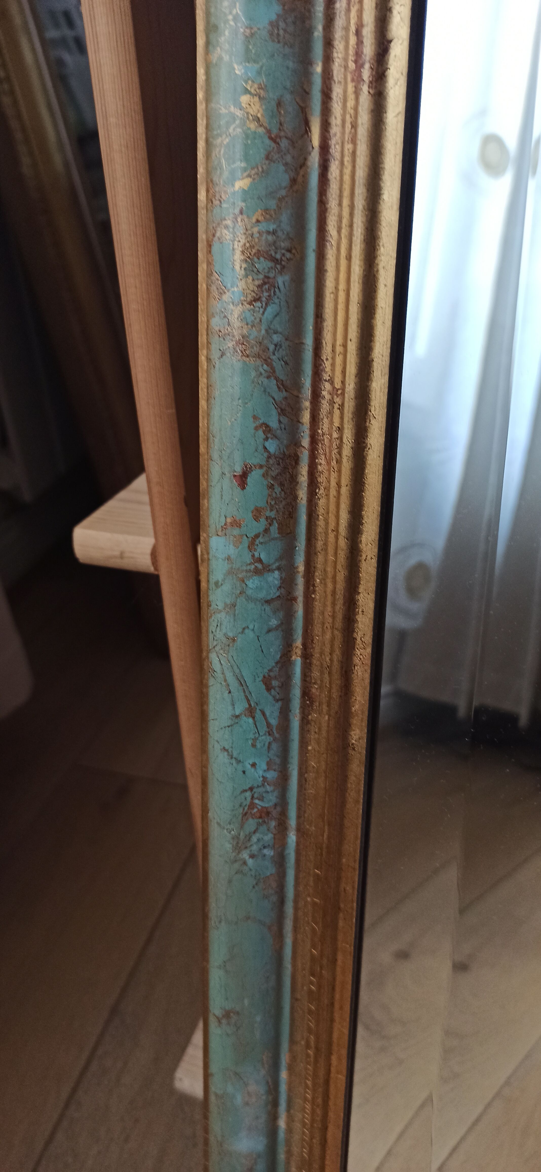 Decorative antique mirror marble effect 52x70cm