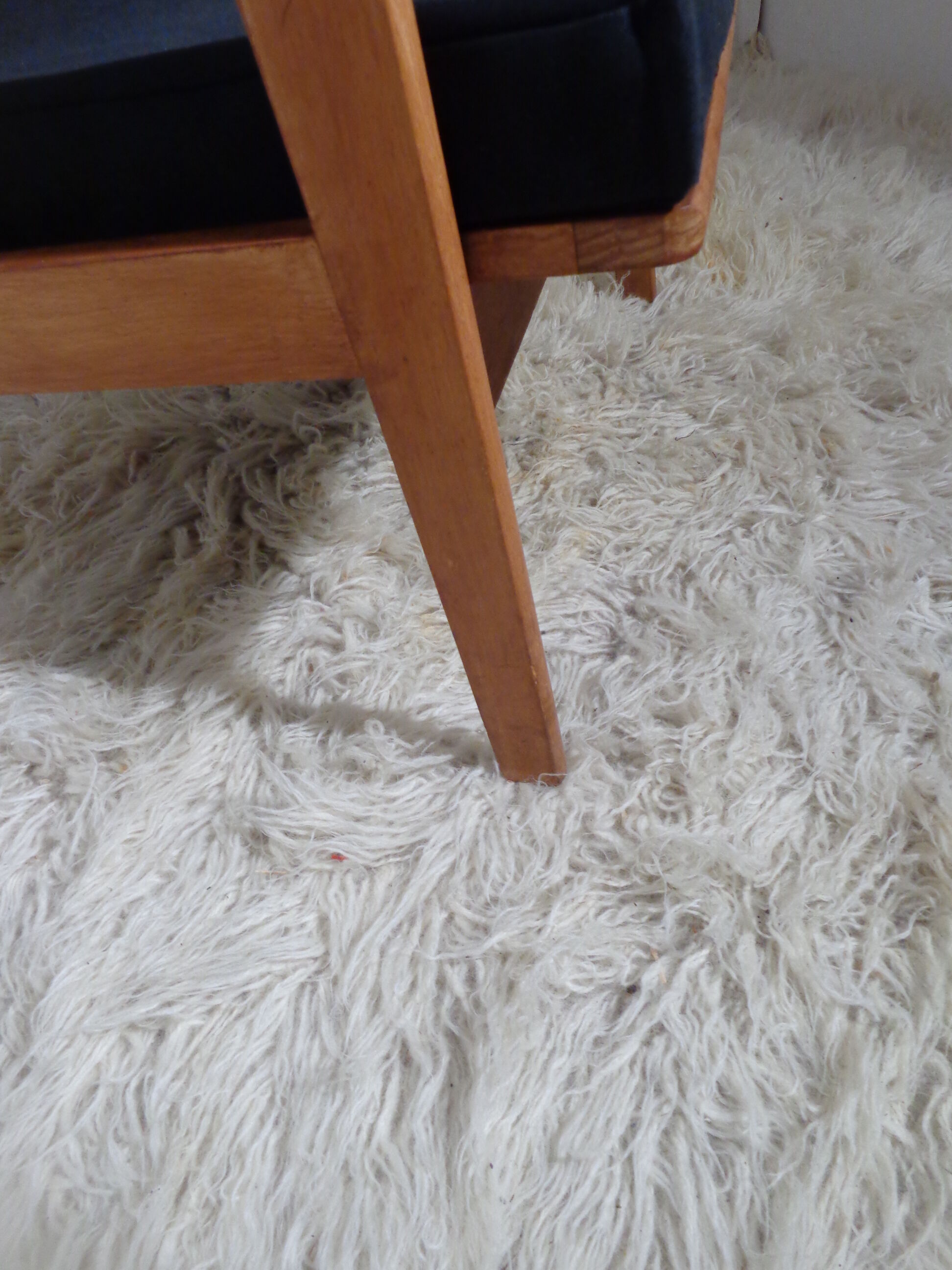 Vintage Scandinavian living room set in light wood