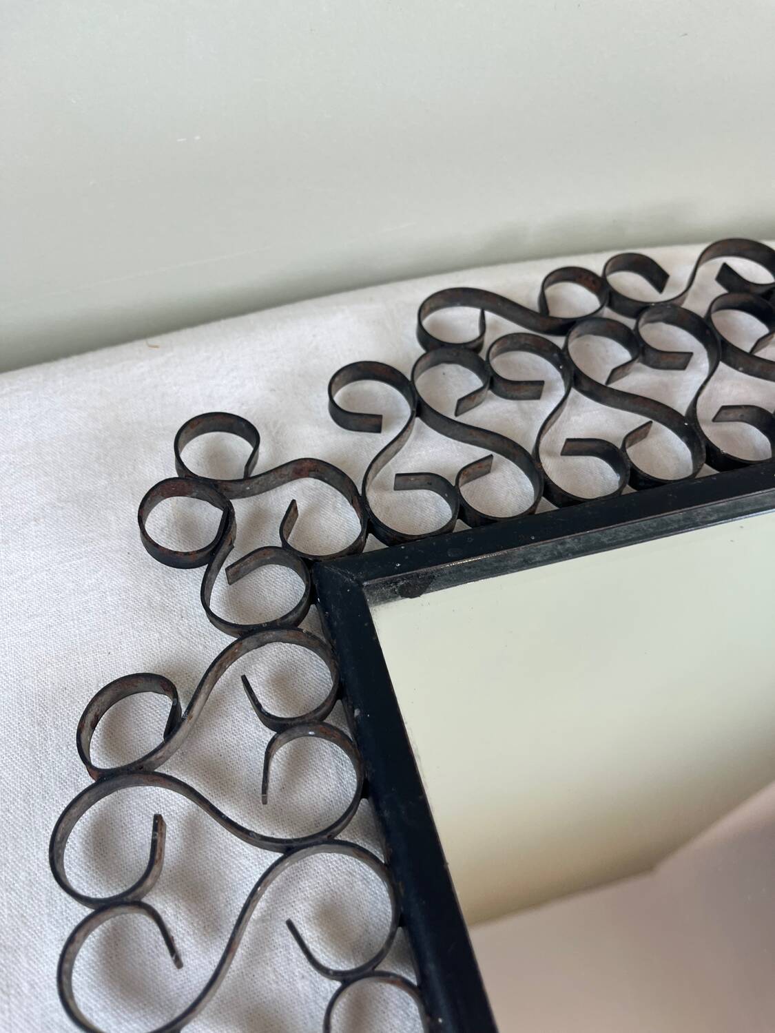 Wrought iron mirror Chaty Vallauris