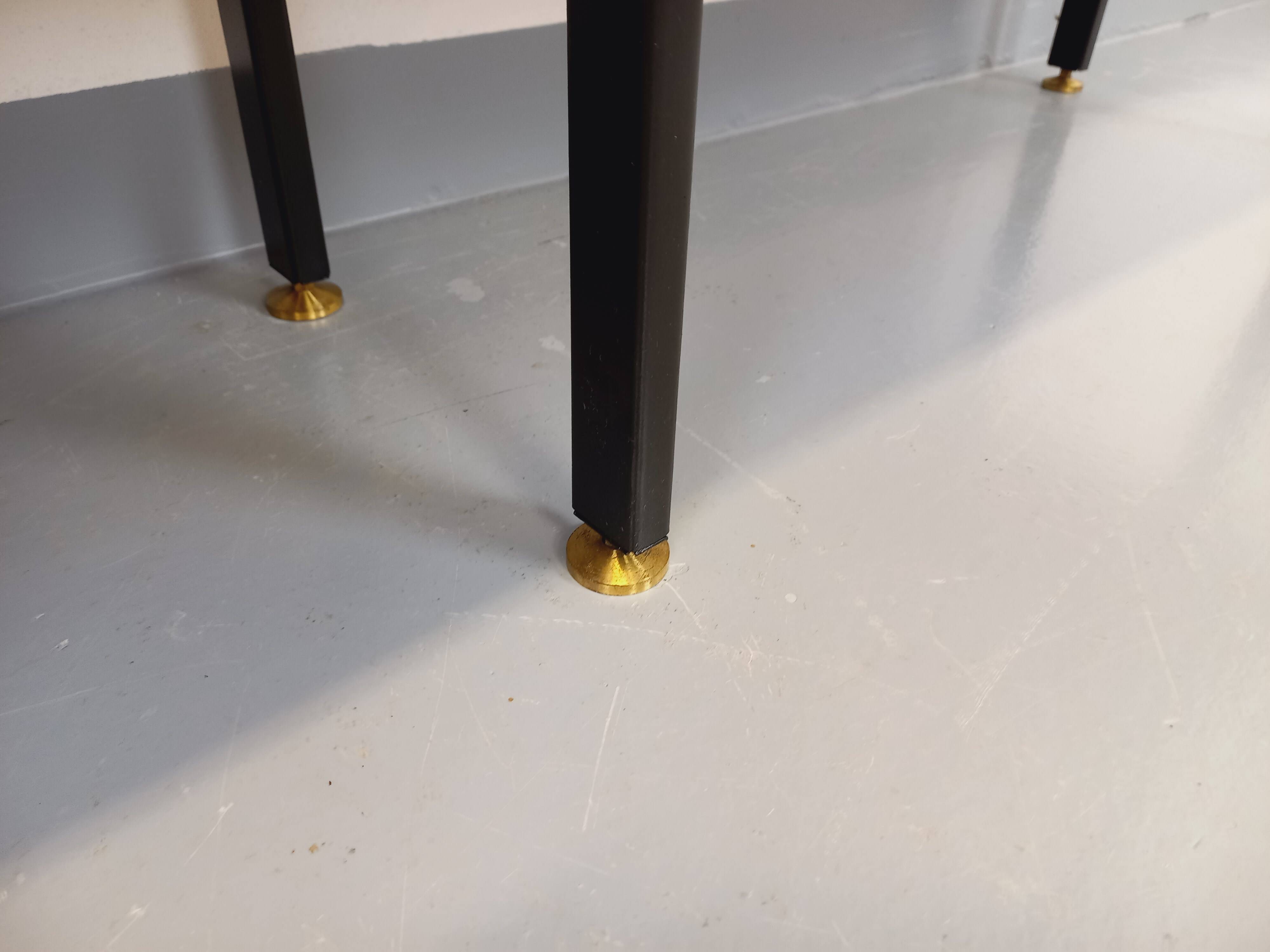 Vintage Italian double modular shelf bookcase in teak and metal