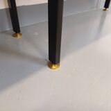 Vintage Italian double modular shelf bookcase in teak and metal