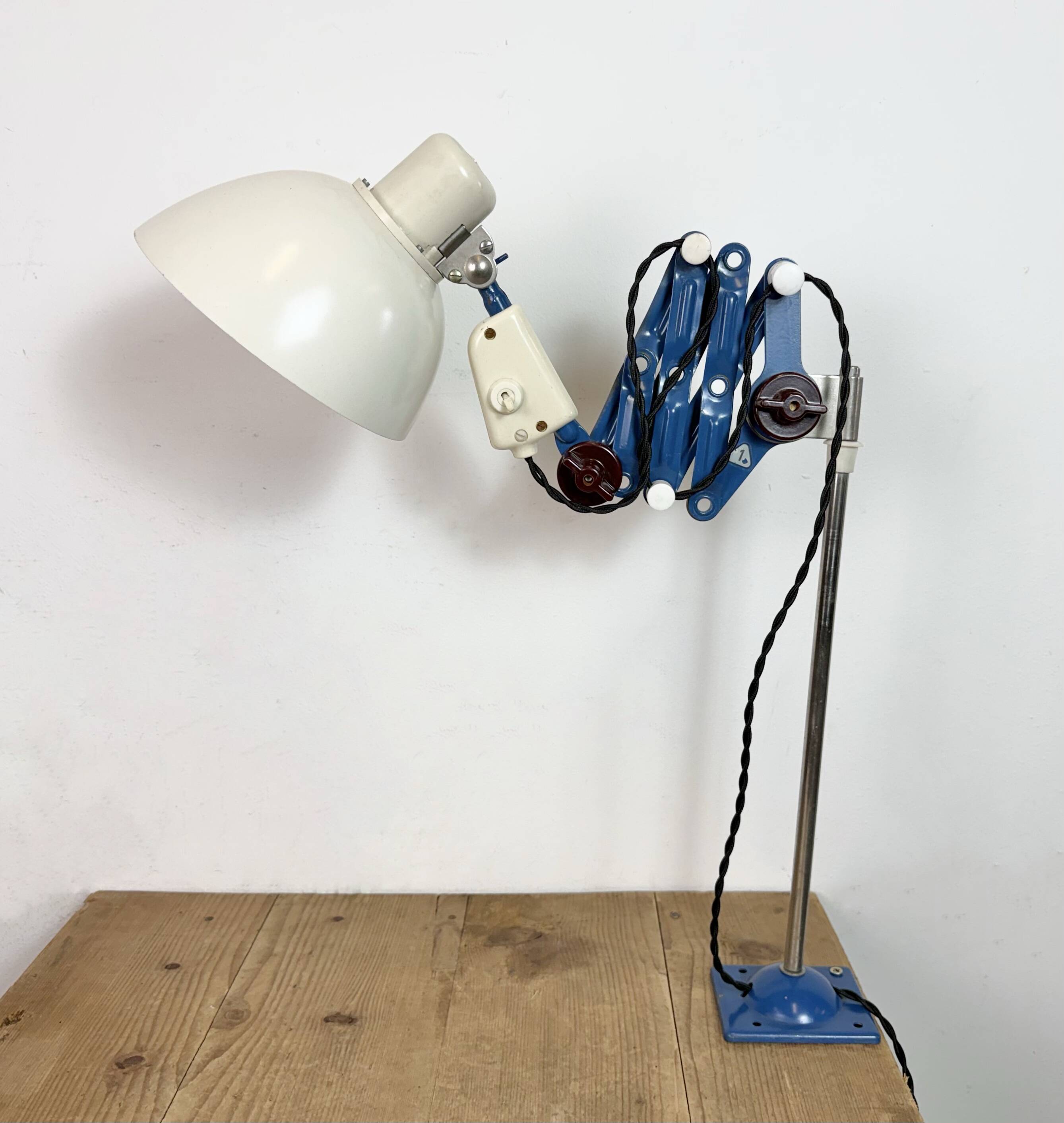 Industrial East German Scissor Lamp from VEB Zweckleuchtenbau Dresden, 1950