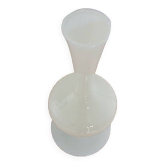 White opaline soliflore vase