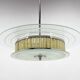 1940s Rare Italian Chrome & Glass  Chandelier, Restored