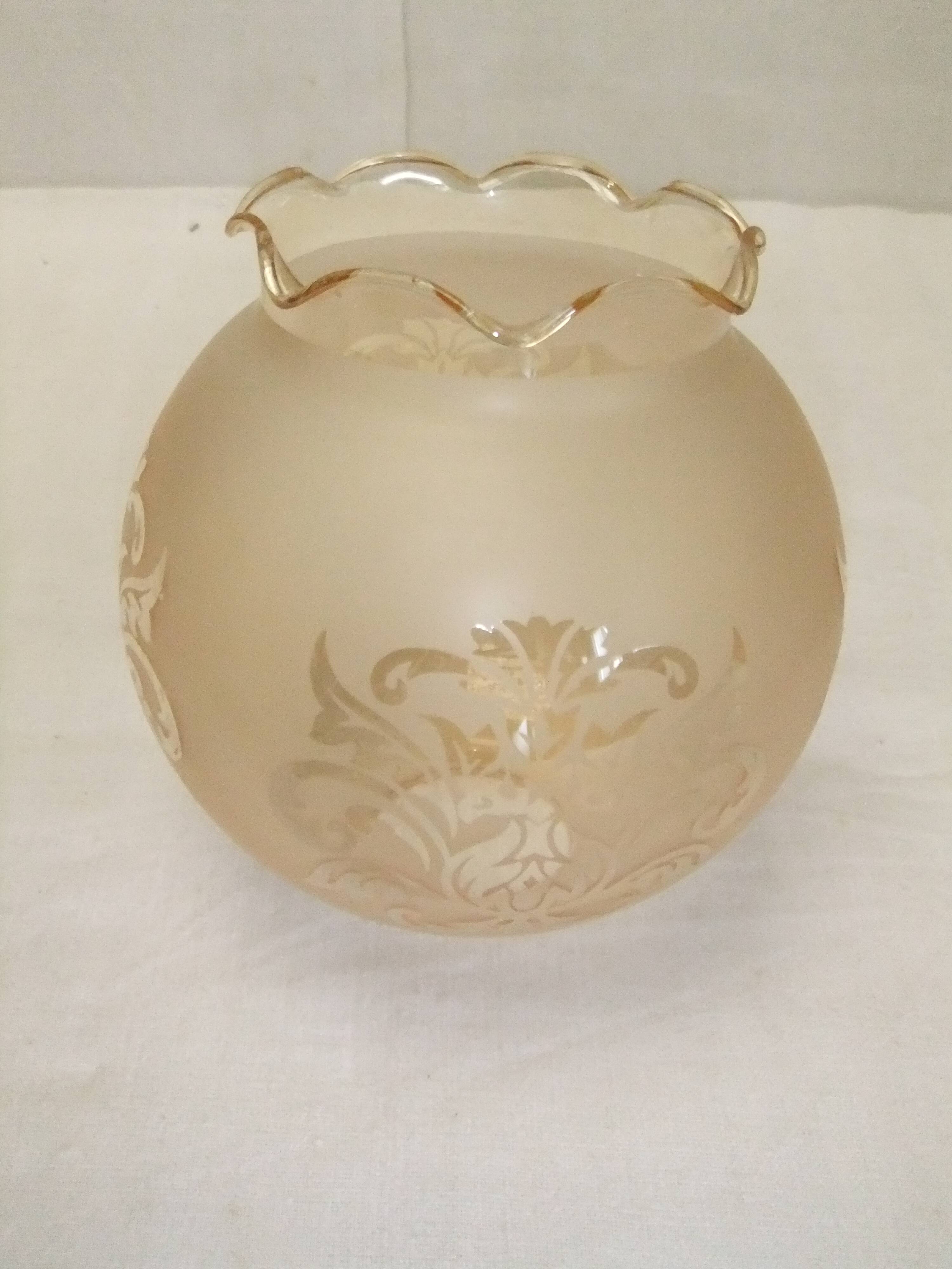 Tulip globe engraved glass for pendant lamp chandelier wall lamp