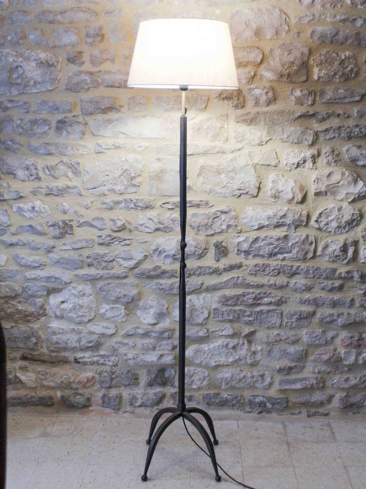 Wrought iron floor lamp