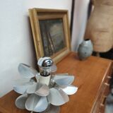 Vintage chromed flower lamp