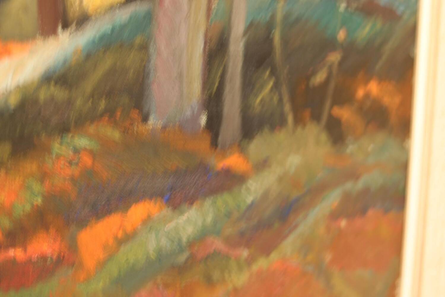 Original Mid Century Swedish Oil on Canvas – “Pine Forest” by Frans Be