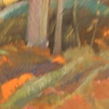 Original Mid Century Swedish Oil on Canvas – “Pine Forest” by Frans Be