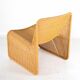 Wicker accent chair and its ottoman