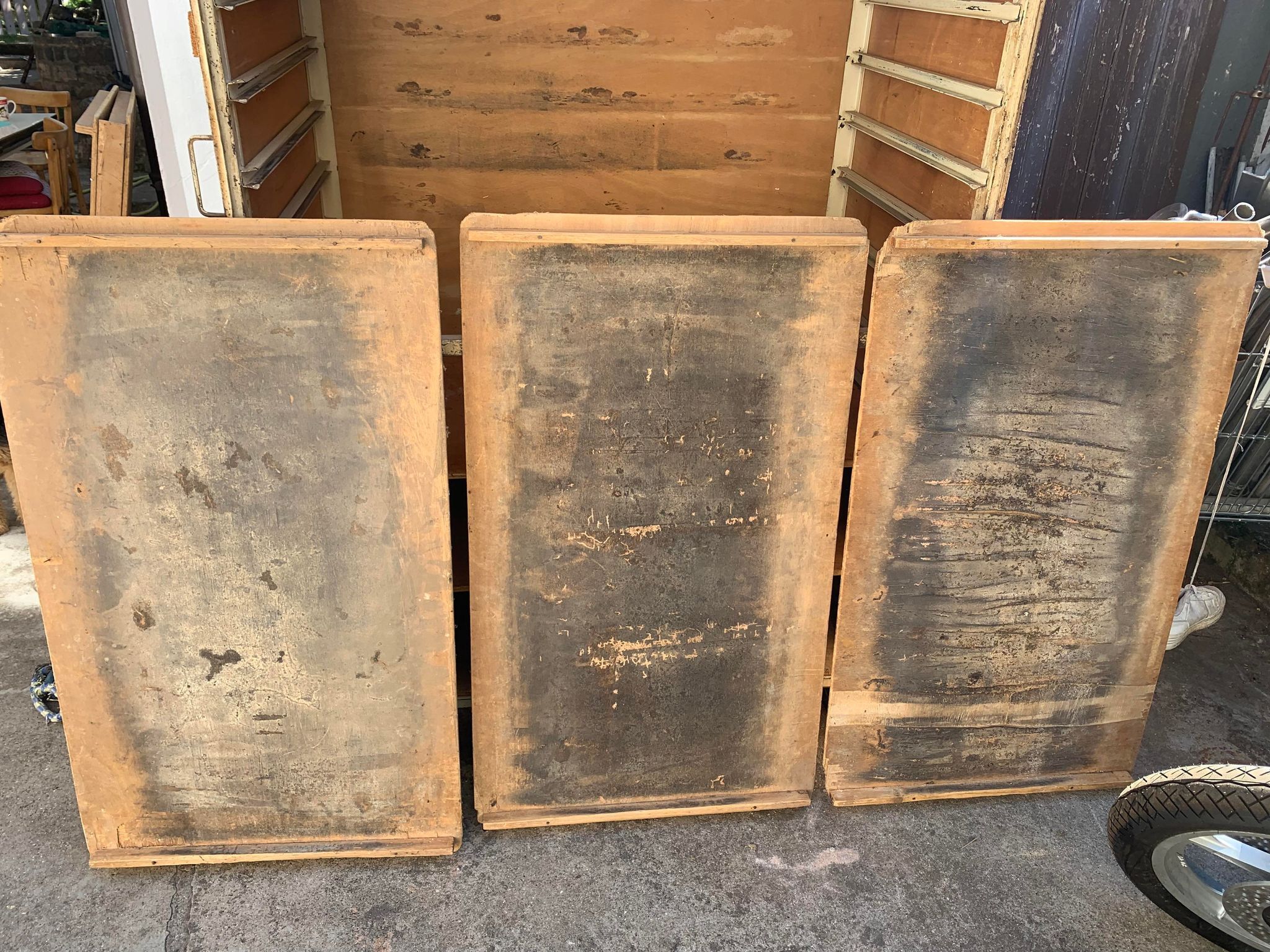 Old furniture by trade bakery bread trolley cabinet iron and wood