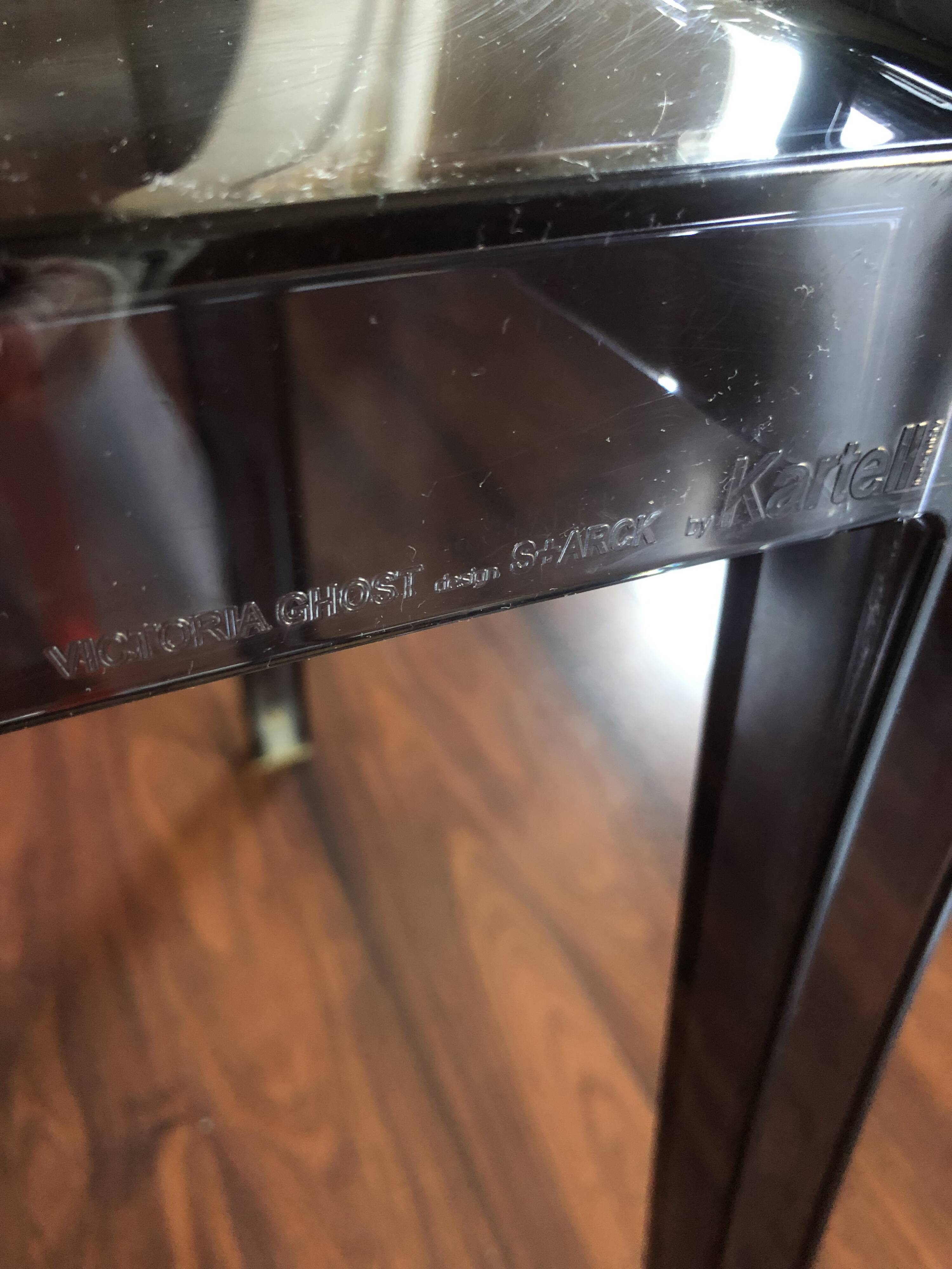 Lot of 4 Philippe Starck Victoria Ghost chairs.