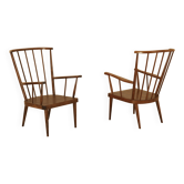 Pair of Belvoir Armchairs, Baumann, France, 1965