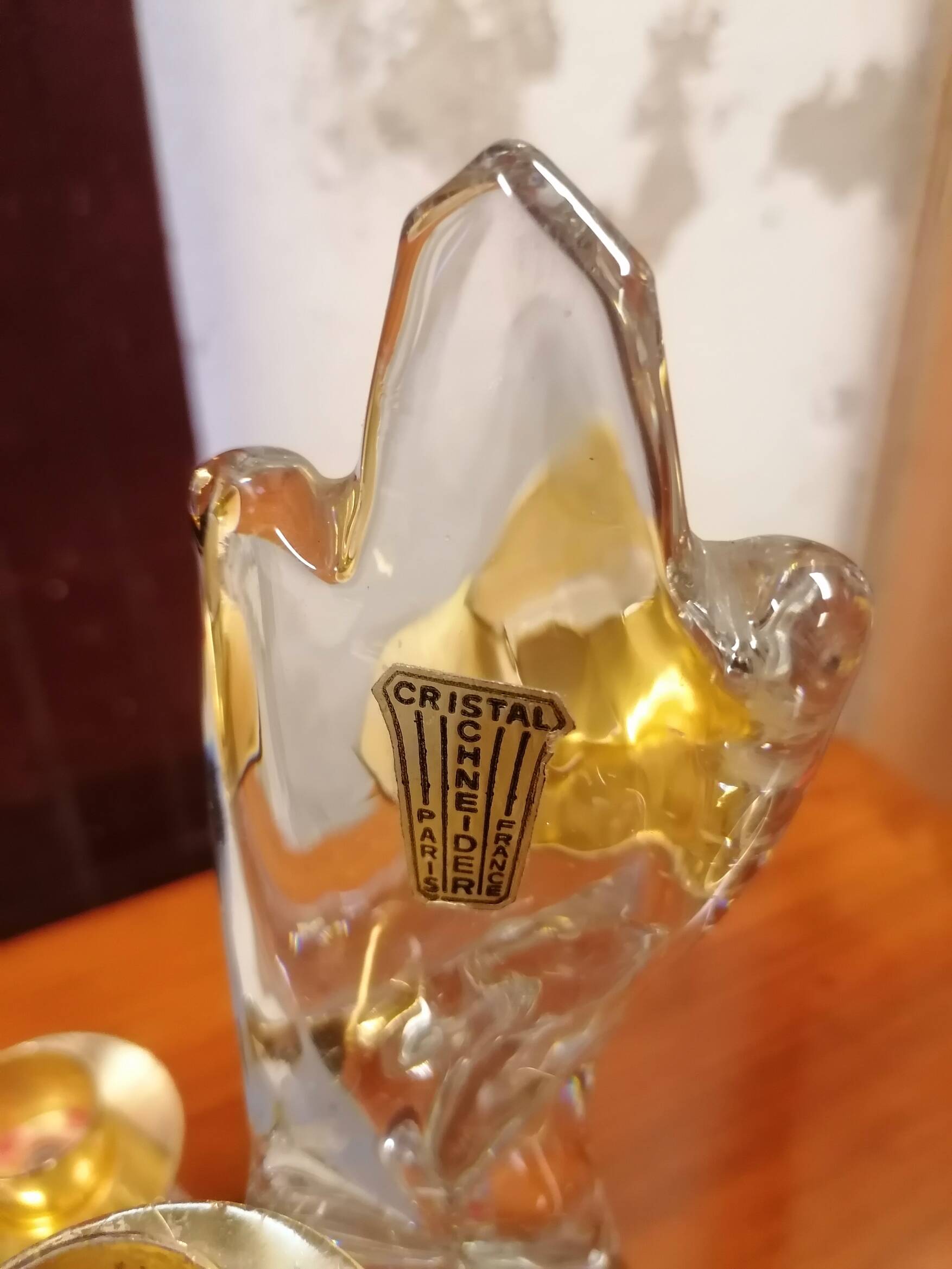 Schneider crystal candlestick - 4 light arms.