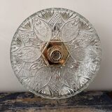Large chiseled glass wall light