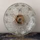Large chiseled glass wall light
