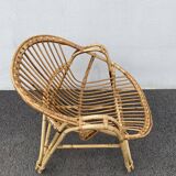 Rattan basket armchair
