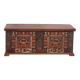 Coffre tyrolien en pin polychrome à panneaux géométriques – Tyrol, daté 1906