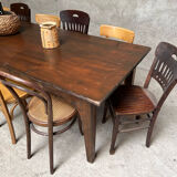 Old 3m fir farm table late 19th early 20th