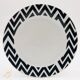 6 Porcelain dessert plates. Monochrome.