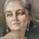 "woman with bare shoulders by yves diey" bust portrait