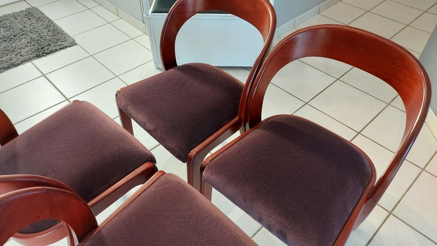 Set of 4 Gondola model chairs by Baumann vintage 1970s