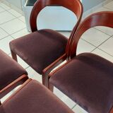 Set of 4 Gondola model chairs by Baumann vintage 1970s