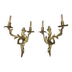 Paire d'appliques en - bronze