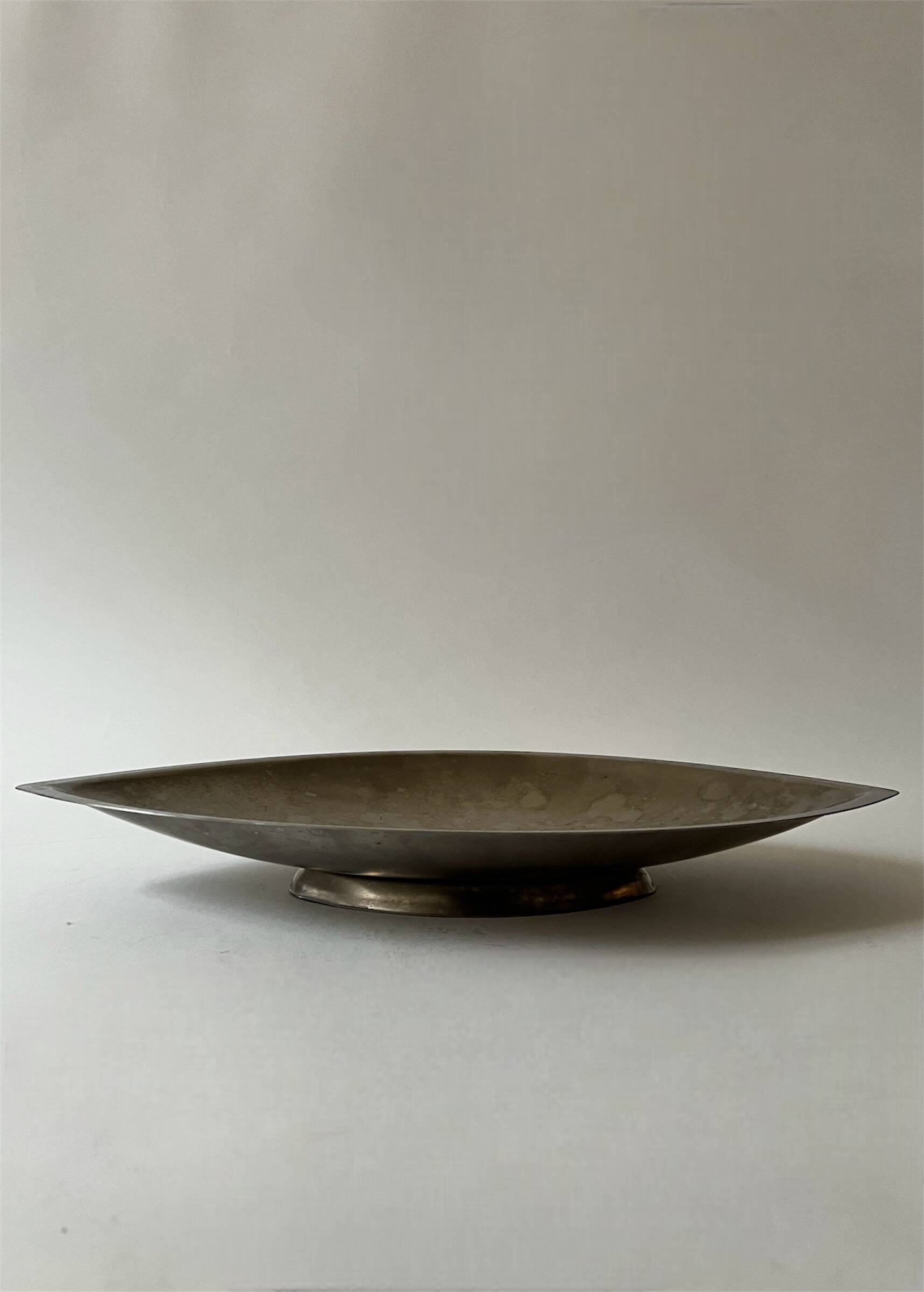 Large chrome-plated metal dish/tray, Guy Degrenne France 1970