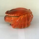 Vintage Caugant crab earthenware terrine