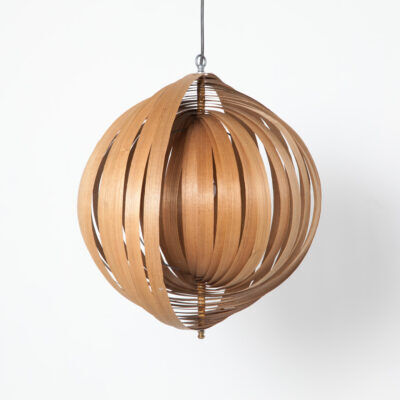 Wooden suspension large kinetic spiral
