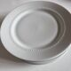 Set of 6 neo-classical pearl white porcelain dinner plates by Bareuther.