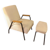 Pierre Guariche armchair with footrest
