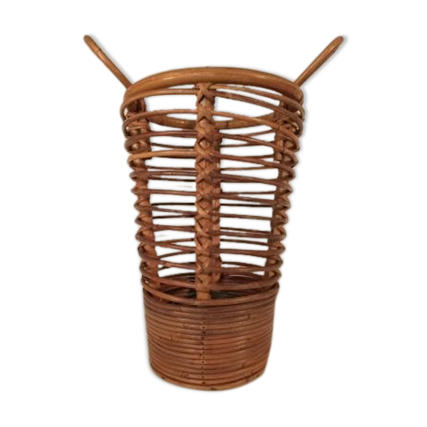 Vintage rattan umbrella holders