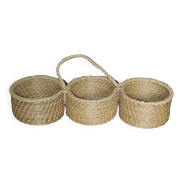 Cache pot suspension en osier