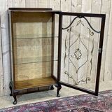 English mahogany display cabinet from the 1950s