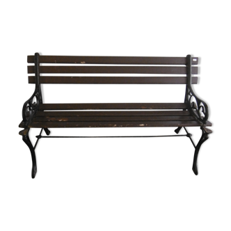Old garden bench - wood and cast iron