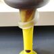 Floral design vase. Signed Verrerie d'Art de Toul. Unique piece, 27 cm