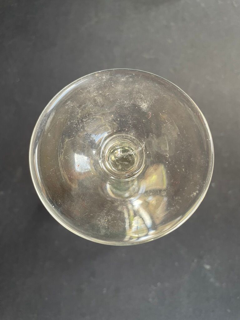 6 Large glasses 1/2 guilloché crystal – Art Nouveau