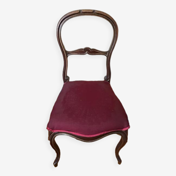 Chaise en bois massif assise velours