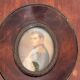 Antique Miniature Napoleon Bonaparte Empire Mahogany Frame Collector's Item