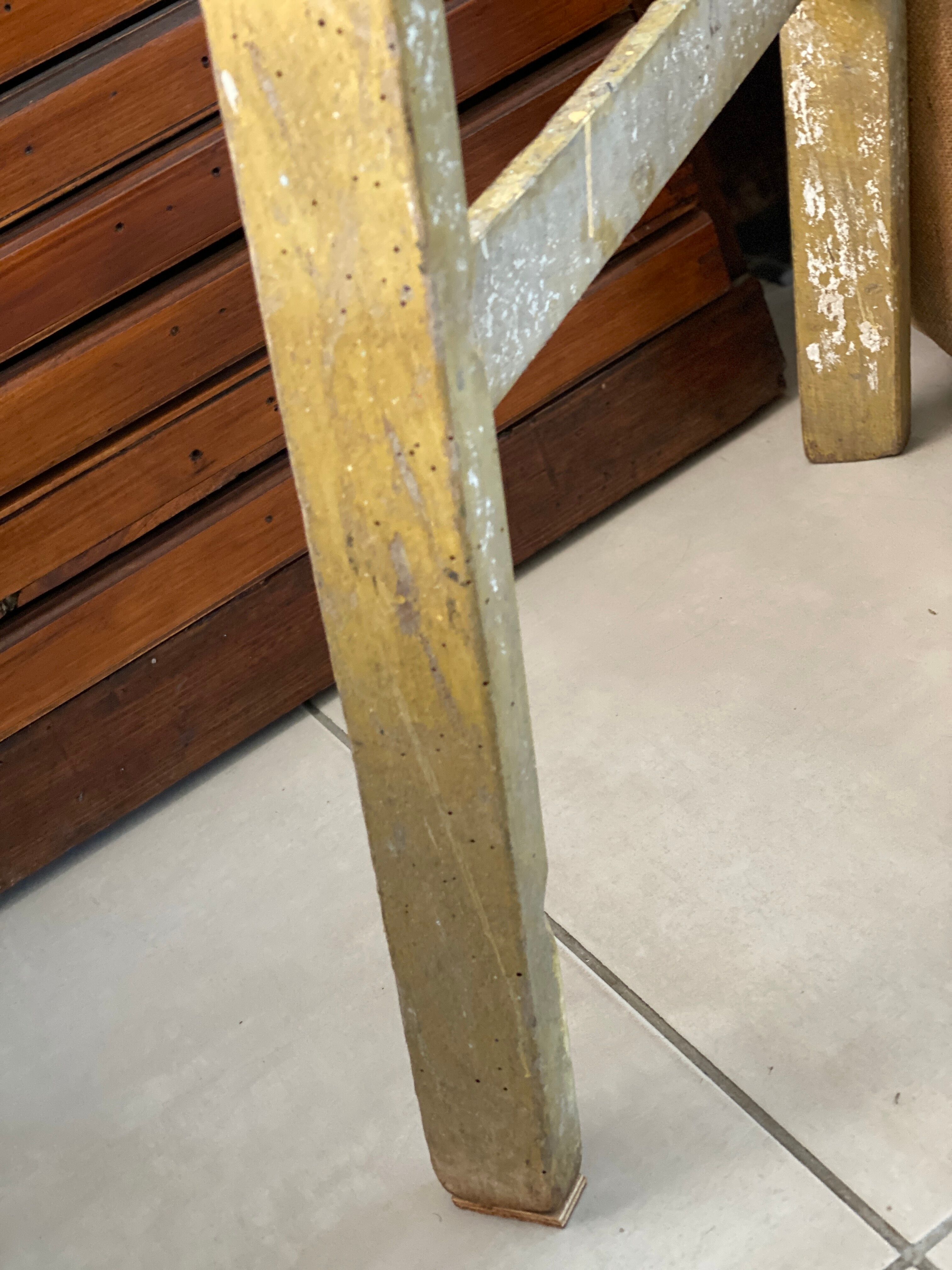 Old wooden painter's stepladder