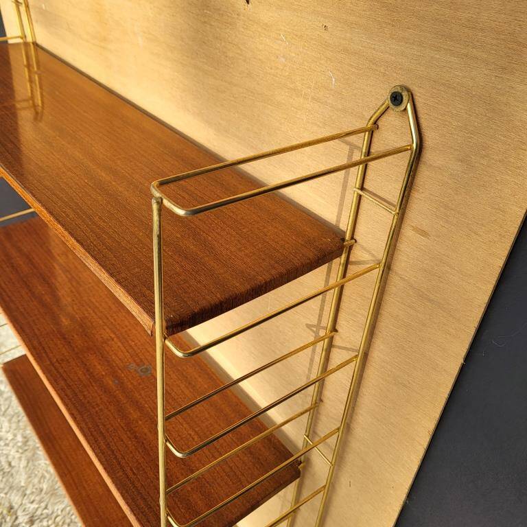 Tomado style string gold metal shelves