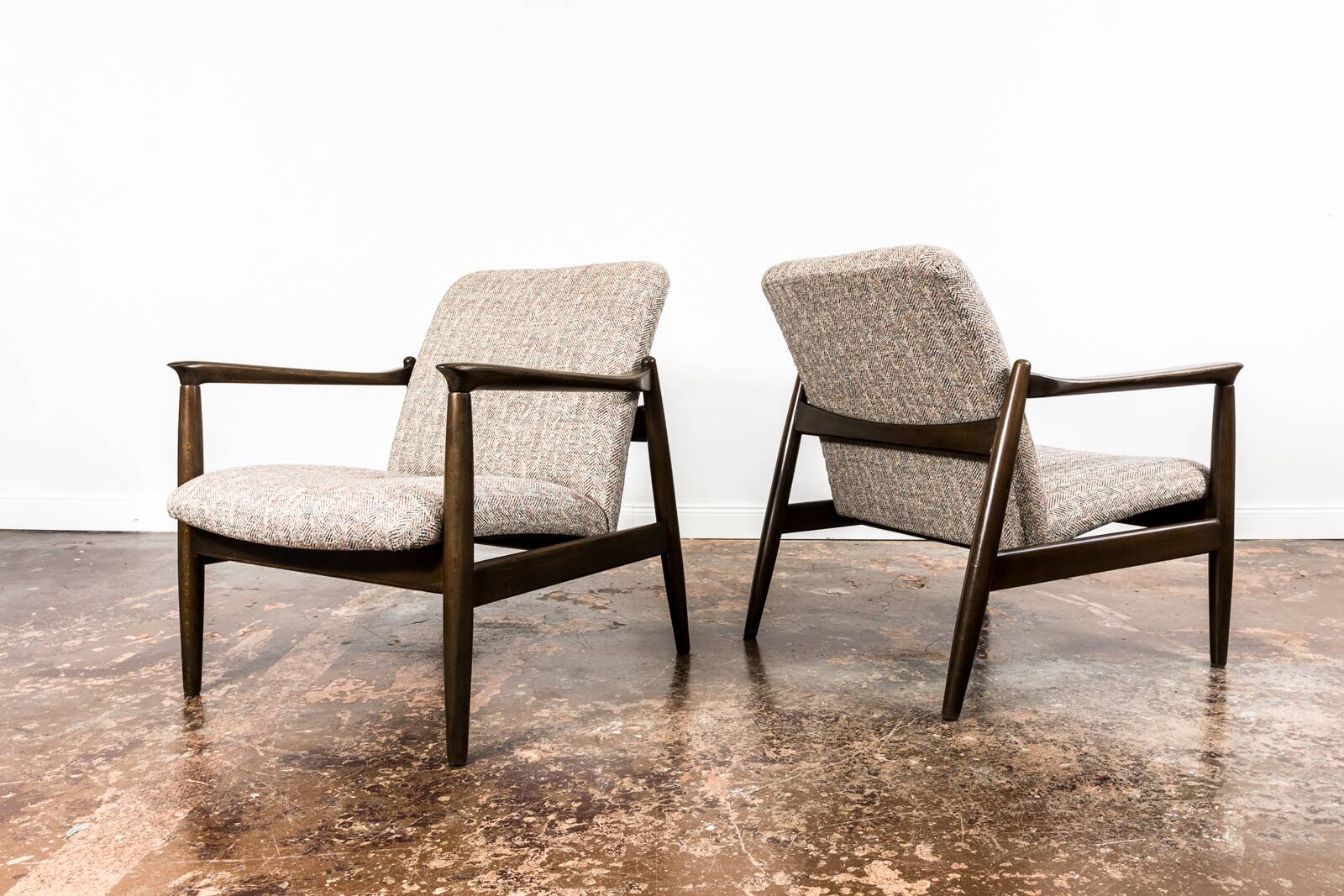 Mid-century Armchairs GFM-64 by Edmund Homa, Poland, 1960's, set of 2