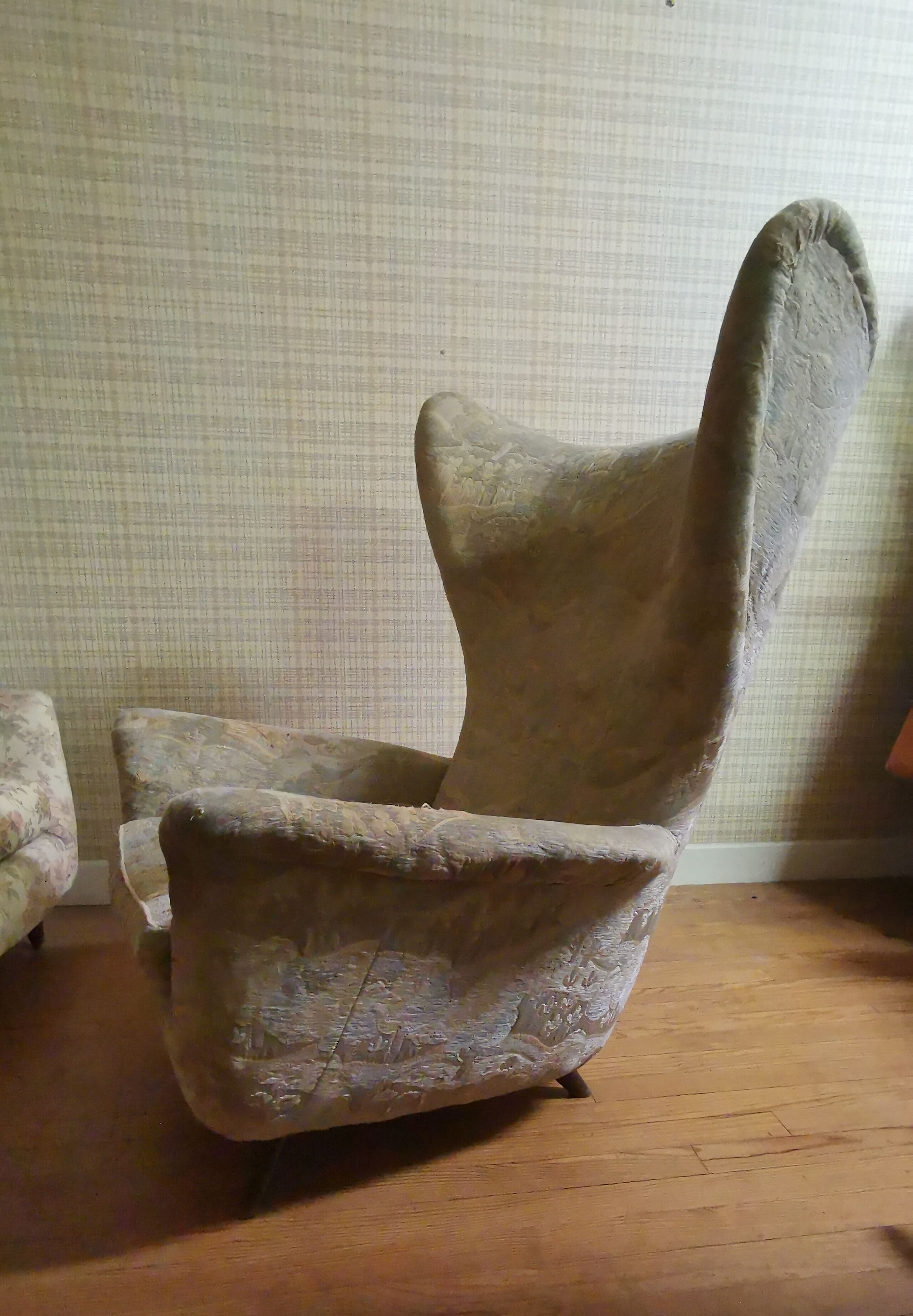 Armchair "wingback chair" Bergere 1950 organic