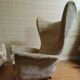 Armchair "wingback chair" Bergere 1950 organic